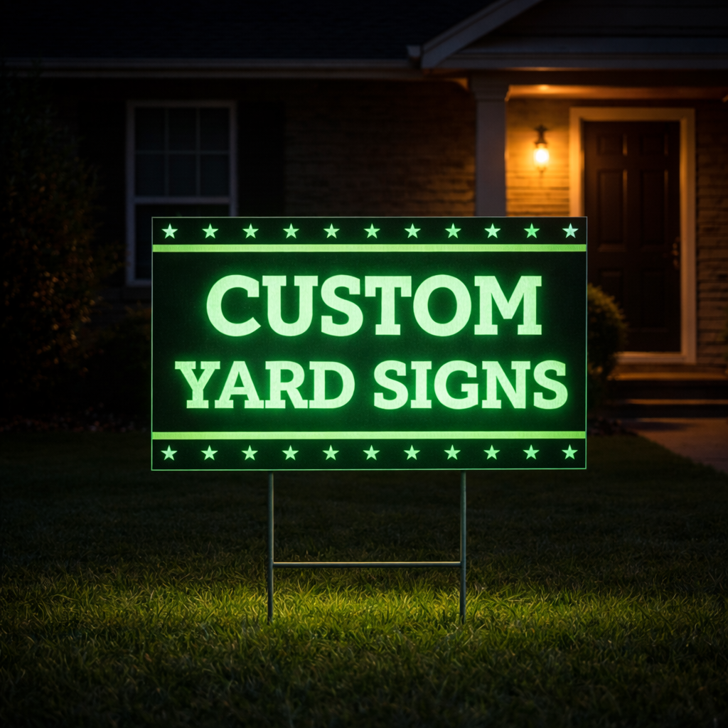 GlowSign Pro - Glow-in-the-Dark Yard Signs That Shine 24/7