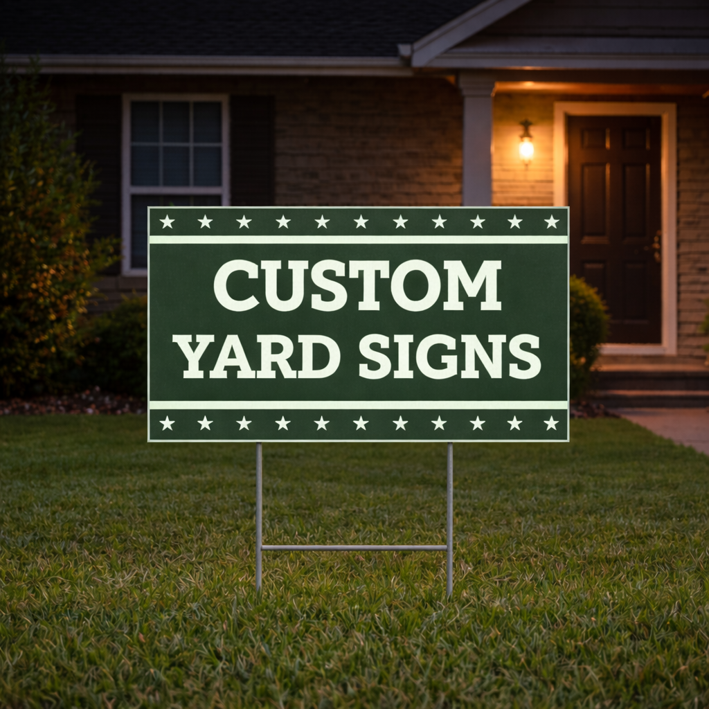 GlowSign Pro - Glow-in-the-Dark Yard Signs That Shine 24/7